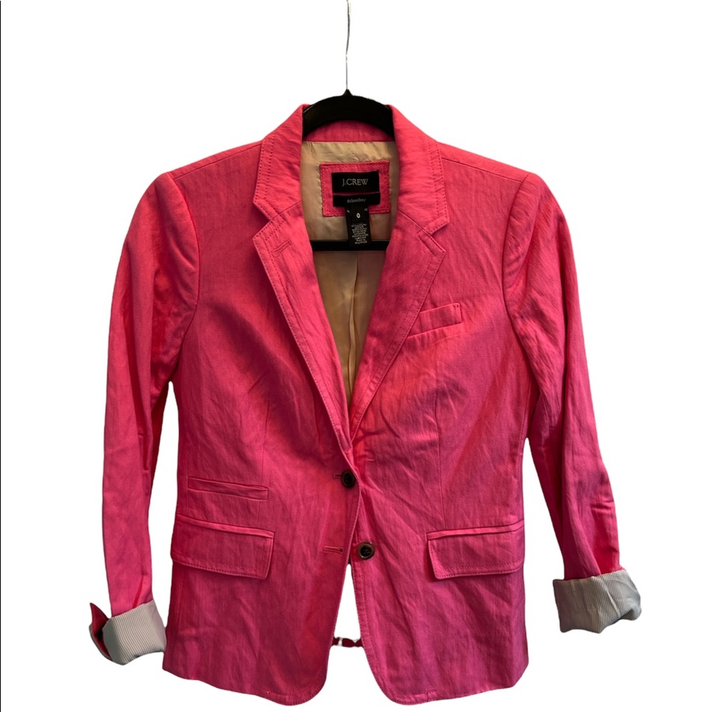 J. CREW Pink Schoolboy Blazer